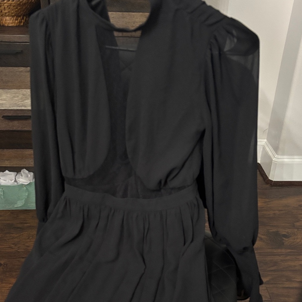Express Black Long Sleeve Dress